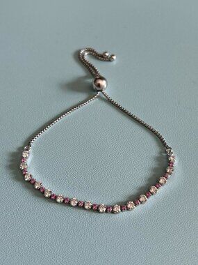 Pandora Pink & Clear Sparkle Slider Bracelet